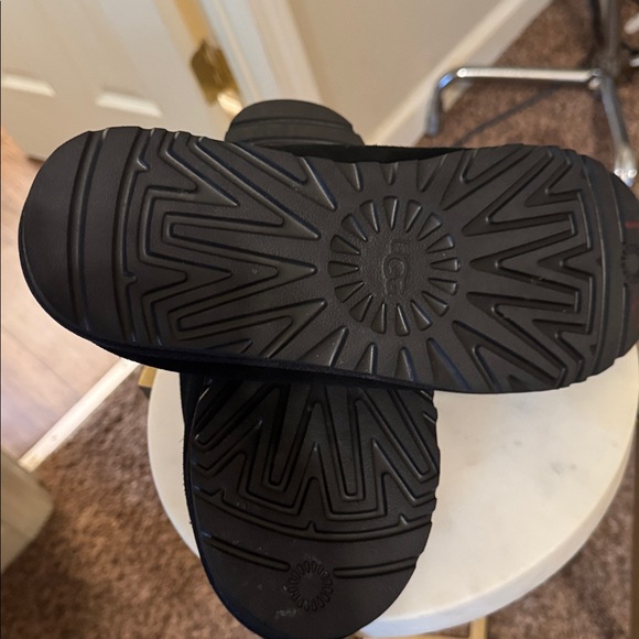 UGG Black Suede Slip-On Shoes - Picture 2 of 4